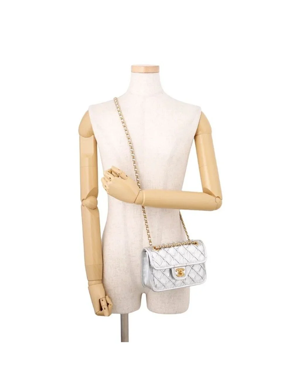Chanel Chain Shoulder Bag Mini Flap CC Logo Calfskin